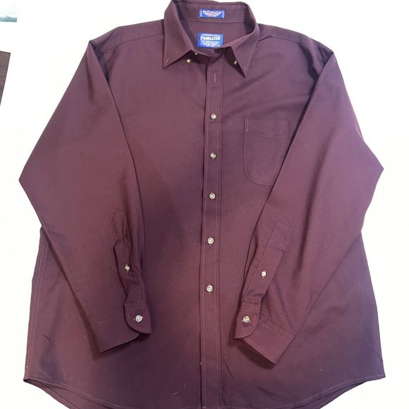 Pendleton Other - Pendleton Men's Button Down 100% Pure Virgin Wool USA Burgundy Shirt Size Large